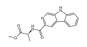 (S)-2-[(9H-β-Carboline-3-carbonyl)-amino]-propionic acid methyl ester Structure