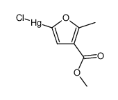 methyl 5-(chloromercuric)-2-methyl-3-furancarboxylate Structure