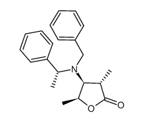 (3S,4S,5S,αR)-3,5-dimethyl-4-[N-benzyl-N-(α-methylbenzyl)amino]tetrahydro-2-furanone结构式