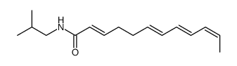 N-(2-methylpropyl)dodeca-2,6,8,10-tetraenamide Structure