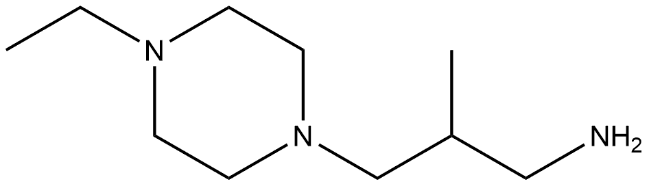 3-(4-Ethylpiperazin-1-yl)-2-methylpropan-1-amine结构式
