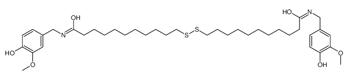 N-[(4-hydroxy-3-methoxyphenyl)methyl]-11-[[11-[(4-hydroxy-3-methoxyphenyl)methylamino]-11-oxoundecyl]disulfanyl]undecanamide Structure