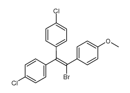 1-bromo-1-(p-methoxyphenyl)-2,2-bis(p-chlorophenyl)ethene结构式