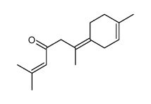 2-methyl-6-(4-methylcyclohex-3-en-1-ylidene)hept-2-en-4-one结构式