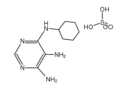 N4-cyclohexyl-pyrimidine-4,5,6-triyltriamine, sulfate Structure