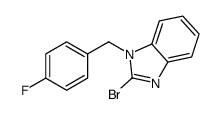 2-bromo-1-[(4-fluorophenyl)methyl]benzimidazole结构式