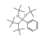 1,1,1,5,5,5-hexamethyl-3-phenyl-3-bis(trimethylsilyl)methyl-1,3,5-trisiloxane结构式