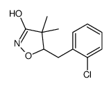 5-[(2-chlorophenyl)methyl]-4,4-dimethyl-1,2-oxazolidin-3-one结构式