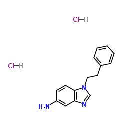 1-PHENETHYL-1H-BENZOIMIDAZOL-5-YLAMINE DIHYDROCHLORIDE结构式