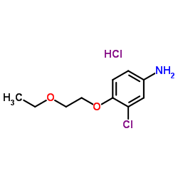 3-Chloro-4-(2-ethoxyethoxy)aniline hydrochloride (1:1) Structure