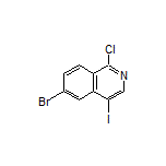 6-溴-1-氯-4-碘异喹啉结构式