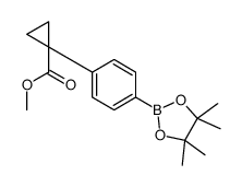 methyl 1-[4-(4,4,5,5-tetramethyl-1,3,2-dioxaborolan-2-yl)phenyl]cyclopropane-1-carboxylate Structure