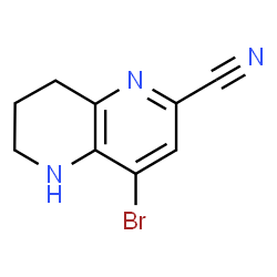 4-Bromo-5,6,7,8-tetrahydro-[1,5]naphthyridine-2-carbonitrile Structure