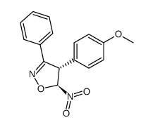 (4S,5S)-4-(4-Methoxy-phenyl)-5-nitro-3-phenyl-4,5-dihydro-isoxazole结构式