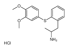 Benzeneethanamine, 2-((3,4-dimethoxyphenyl)thio)-alpha-methyl-, hydroc hloride结构式