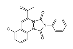 5-Acetyl-7-chloro-2-phenyl-[1,2,4]triazolo[1,2-a]cinnoline-1,3-dione结构式