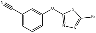 3-[(5-Bromo-1,3,4-thiadiazol-2-yl)oxy]benzonitrile Structure