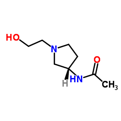 N-[(3S)-1-(2-Hydroxyethyl)-3-pyrrolidinyl]acetamide Structure