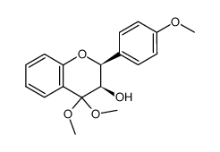 (2S,3R)-4,4-Dimethoxy-2-(4-methoxy-phenyl)-chroman-3-ol Structure