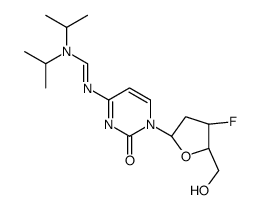 N4-((diisopropylamino)methylene)-3'-fluoro-2',3'-dideoxycytidine structure