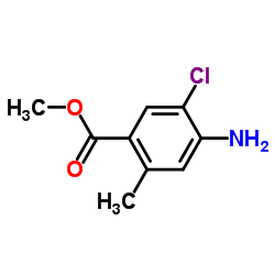 4-氨基-5-氯-2-甲基苯甲酸甲酯结构式