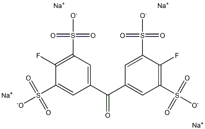 4,4'-二氟二苯甲酮-3,3',5,5'-四磺酸四钠盐结构式