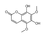 6,8-dihydroxy-5,7-dimethoxy-chromen-2-one结构式