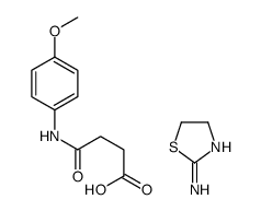 4,5-dihydro-1,3-thiazol-2-amine,4-(4-methoxyanilino)-4-oxobutanoic acid结构式