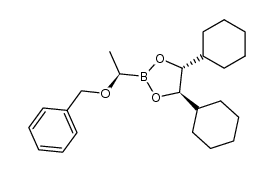 (R,R)-1,2-dicyclohexylethanediol (R)-[1-(benzyloxy)ethyl]boronate Structure