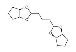 Glutaraldehyd-bis-(cis-cyclopentan-1,2-diol-acetal)结构式