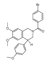 (4S)-1,2,3,4-Tetrahydro-2-(4-bromobenzoyl)-4-(4-methoxyphenyl)-6,7-dimethoxyisoquinoline结构式