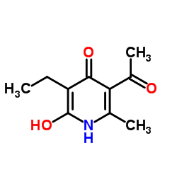 3-Acetyl-5-ethyl-6-hydroxy-2-methyl-4(1H)-pyridinone Structure