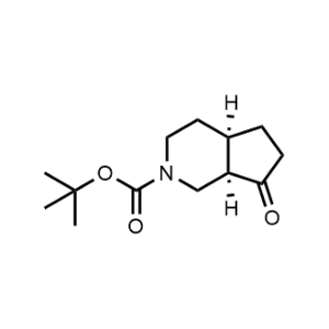 (4aR,7aR)-7-氧代八氢-2H-环戊[c]吡啶-2-甲酸叔丁酯结构式