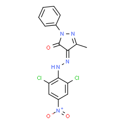 4-[(2,6-dichloro-4-nitrophenyl)hydrazono]-5-methyl-2-phenyl-2,4-dihydro-3H-pyrazol-3-one Structure