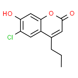 6-Chloro-7-hydroxy-4-propyl-2H-chromen-2-one结构式