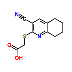 [(3-Cyano-5,6,7,8-tetrahydro-2-quinolinyl)sulfanyl]acetic acid Structure