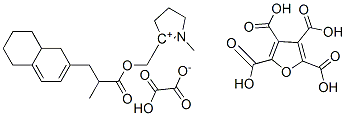 [[2-furan-tetrahydro-2-[(5,6,7,8-tetrahydro-2-naphthyl)methyl]propionyloxy]methyl]-1-methyl-2-pyrrolidinium hydrogen oxalate结构式