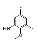 3,5-二氟-2-甲氧基苯胺结构式