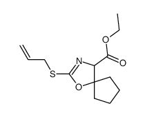 2-allylsulfanyl-1-oxa-3-aza-spiro[4.4]non-2-ene-4-carboxylic acid ethyl ester结构式