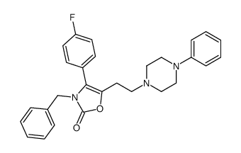 3-benzyl-4-(4-fluorophenyl)-5-[2-(4-phenylpiperazin-1-yl)ethyl]-1,3-oxazol-2-one Structure