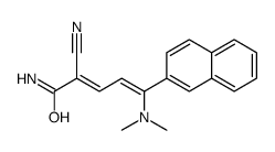 2-cyano-5-(dimethylamino)-5-naphthalen-2-ylpenta-2,4-dienamide结构式