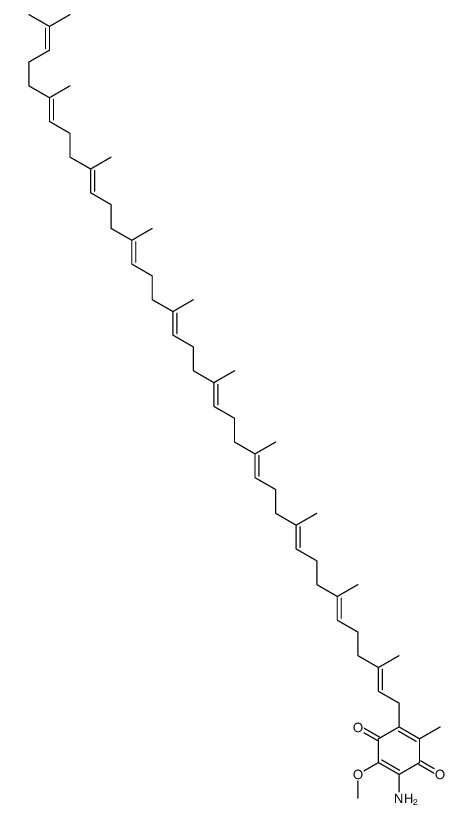 2-amino-5-(3,7,11,15,19,23,27,31,35,39-decamethyl-2,6,10,14,18,22,26,30,34,38-tetracontanedecaenyl)-3-methoxy-6-methyl-p-benzoquinone structure