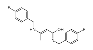 (Z)-N-[(4-fluorophenyl)methyl]-3-[(4-fluorophenyl)methylamino]but-2-enamide Structure