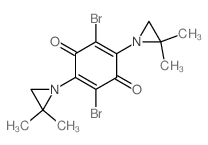 2,5-dibromo-3,6-bis(2,2-dimethylaziridin-1-yl)cyclohexa-2,5-diene-1,4-dione结构式