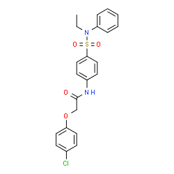 2-(4-chlorophenoxy)-N-(4-{[ethyl(phenyl)amino]sulfonyl}phenyl)acetamide Structure