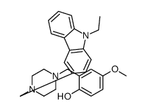 2-[[4-[(9-ethylcarbazol-3-yl)methyl]piperazin-1-yl]methyl]-4-methoxyphenol结构式