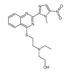 2-(ethyl-{2-[2-(1-methyl-5-nitro-1H-imidazol-2-yl)-quinazolin-4-ylsulfanyl]-ethyl}-amino)-ethanol Structure