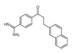 4-(3-naphthalen-2-ylpropanoyl)benzenecarboximidamide结构式