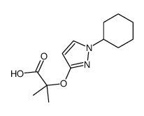 2-(1-cyclohexylpyrazol-3-yl)oxy-2-methylpropanoic acid Structure