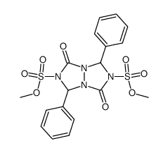 1,5-dioxo-3,7-diphenyl-[1,2,4]triazolo[1,2-a][1,2,4]triazole-2,6-disulfonic acid dimethyl ester结构式